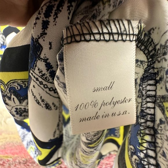 Women Sleeveless silky bright neon blouse size small 624 - Picture 3 of 6